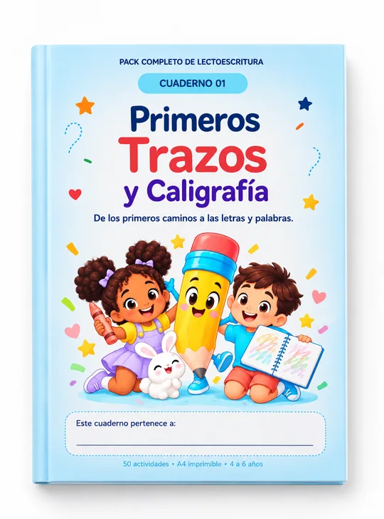 Portada de Primeros Trazos y Caligrafía