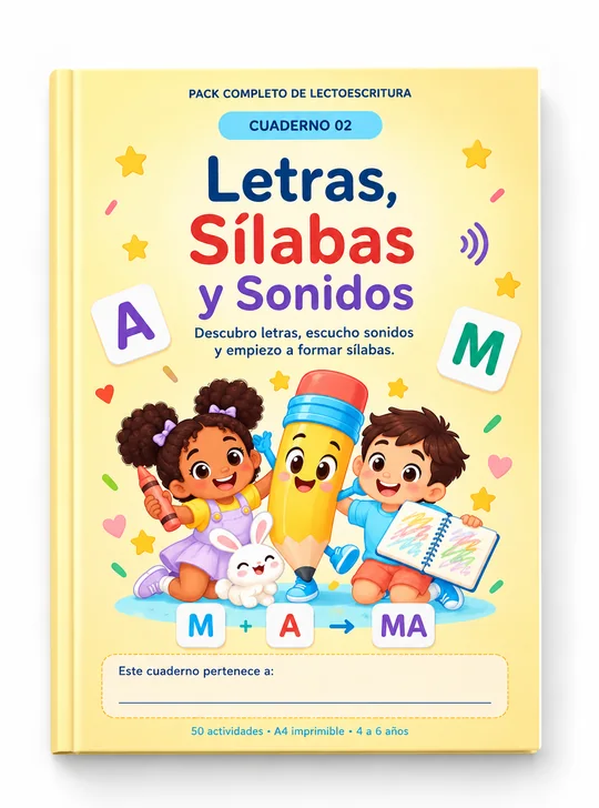 Portada de Letras, Sílabas y Sonidos
