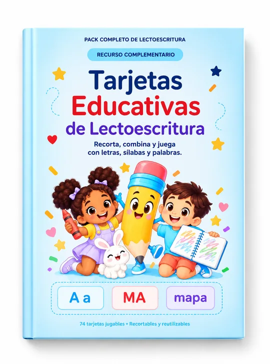 Portada de Tarjetas Educativas de Lectoescritura