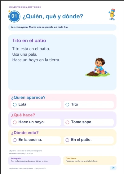 Muestra real del interior del pack: ¿Quién, qué y dónde?